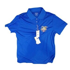 Core365 Polo Shirt Ladies Large Blue 75th Anniversary Moisture Wicking 78181